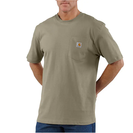 Men's Carhartt Loose Fit One Pocket Shirt Dov Green K87-DOV - Crazy House Western Wear
