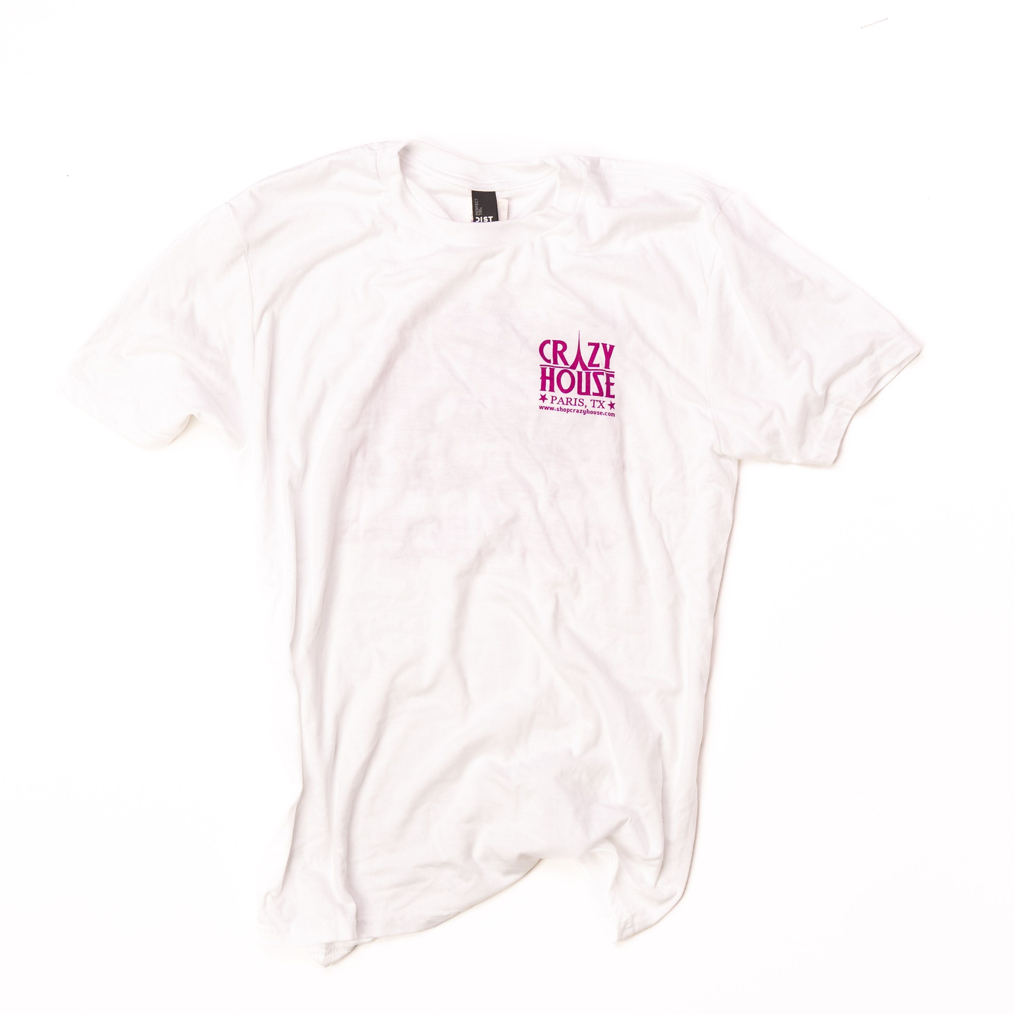 White and Purple Crazy House Specialty Shirt - Crazy House Western Wear