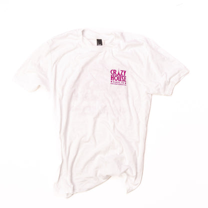 White and Purple Crazy House Specialty Shirt - Crazy House Western Wear