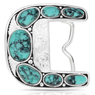 Women's Montana Silversmiths Clear Blue Sky Turquoise Buckle 55010
