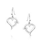Women's Montana Silversmiths With Love Heart Earrings ER6226