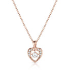 Women's Montana Silversmiths Let's Dance A Little Rose Gold Heart Necklace NC3868RG