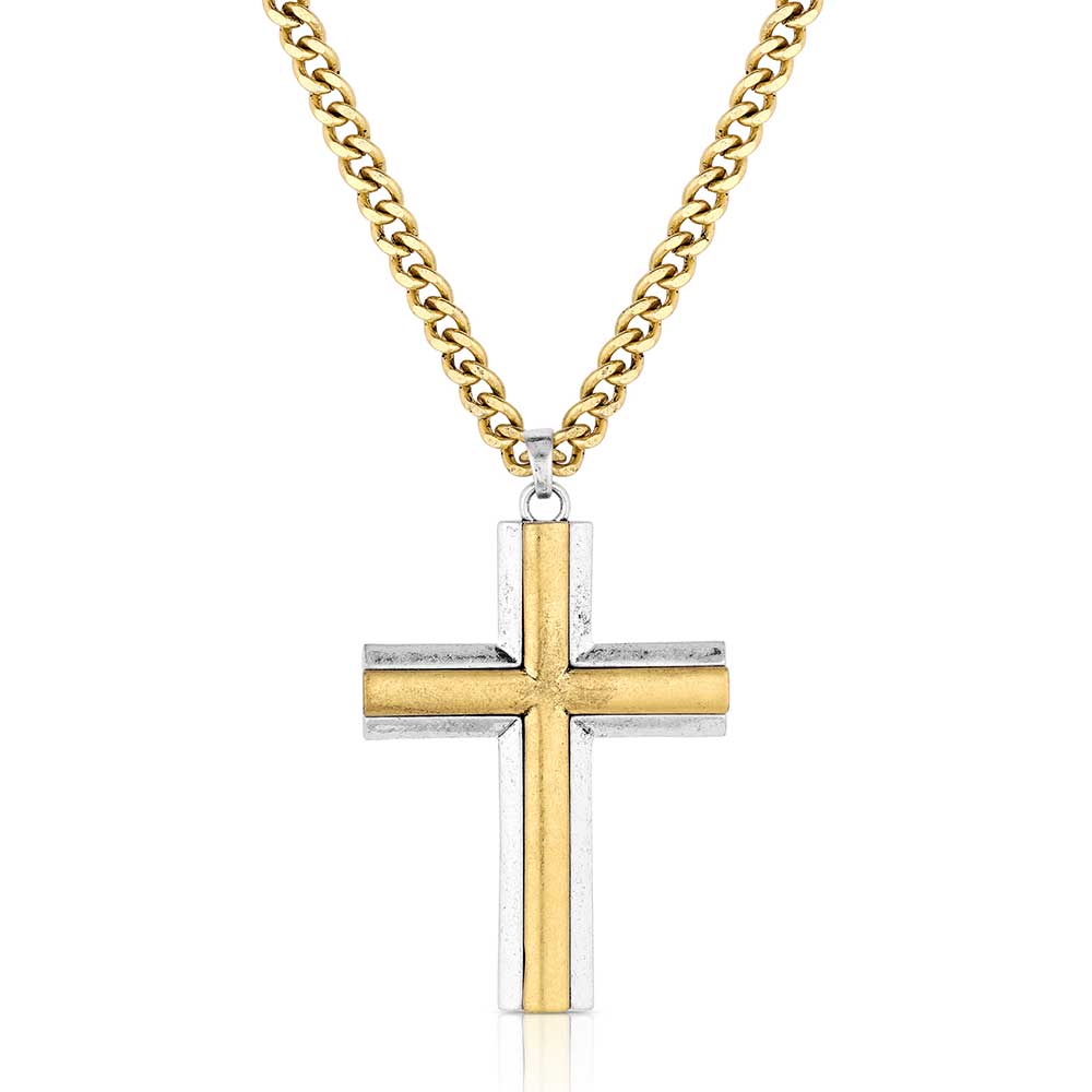 Men's Montana Silversmiths Faithful Tradition Cross Necklace NC6183