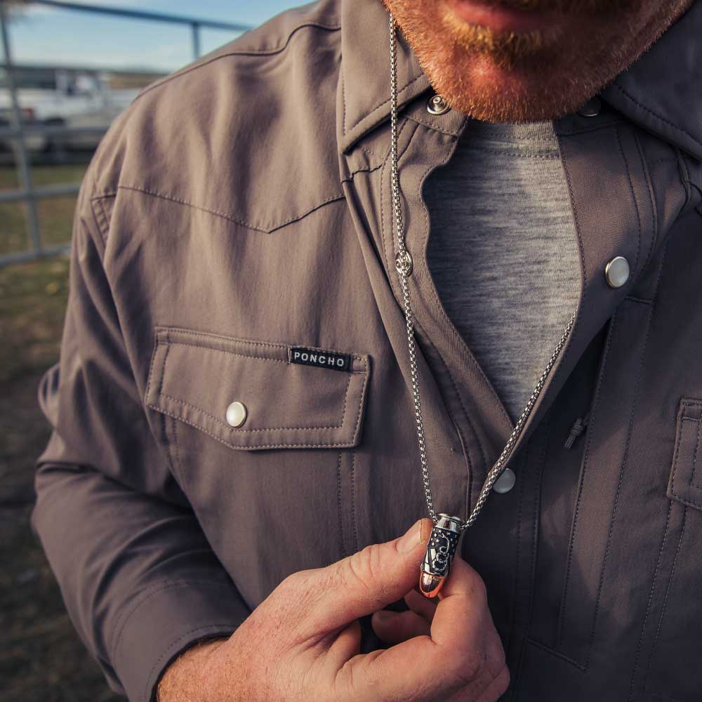 Men's Montana Silversmiths We The People Pistol Bullet Necklace NC6291