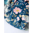 Girl's Teal Easter Bunny Garden Ruffle Sleeve Romper 