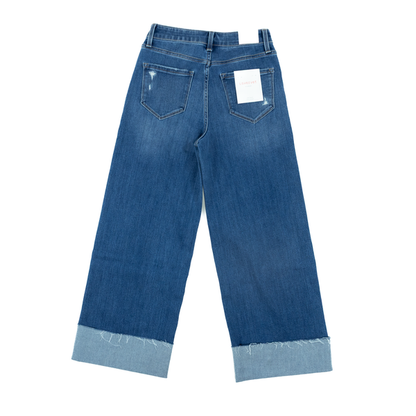 Women's Lovervet High Rise Cuffed Ankle Wide Leg Jeans LV1530