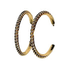 West & Co 1.75" 18K Gold Plated Hoop Earring with Twist Detailing WC-E06G