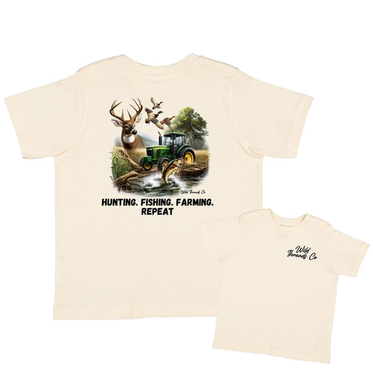 Boy's Hunt Fish and Farm Tee - Crazy House Western Wear