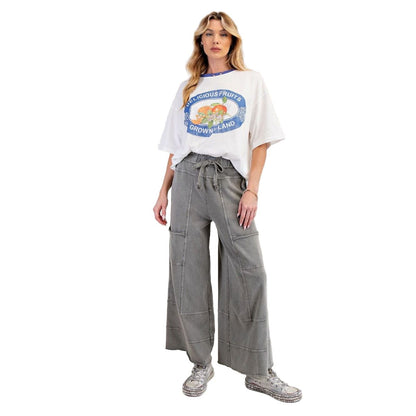 Women's Mineral Washed Terry Knit Pants EB41308