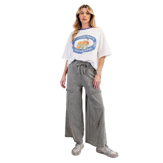 Women's Mineral Washed Terry Knit Pants EB41308