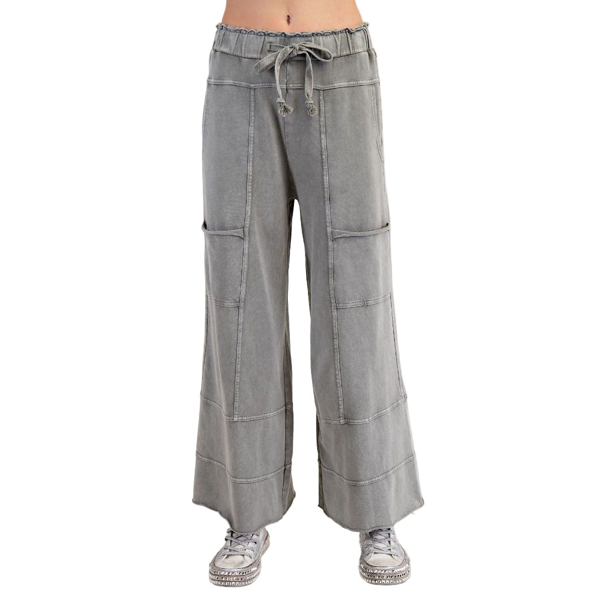 Women's Mineral Washed Terry Knit Pants EB41308