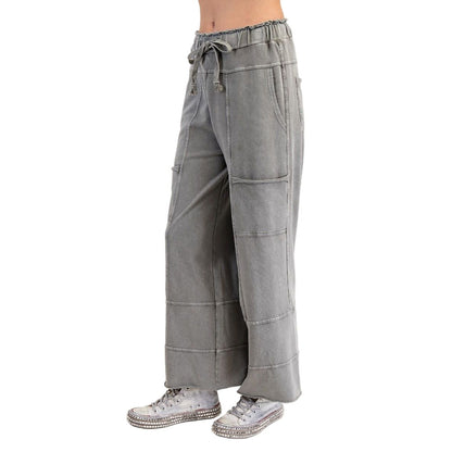 Women's Mineral Washed Terry Knit Pants EB41308