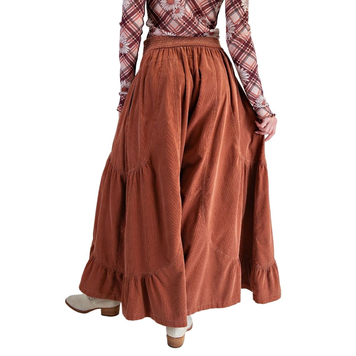 Women's Easel Washed Baby Corduroy Palazzo Pants EB57070