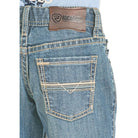 Men's Rock and Roll Regular Fit Light Ladder Stitch Bootcut Jeans BB0BD08577