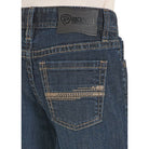 Boy's Rock and Roll Denim Bootcut Regular Fit Dark Wash Jeans BB0BD08579