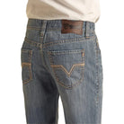 Men's Rock and Roll Denim Rock & Roll Jeans Relaxed Fit Light Wash Straight Leg Jeans BM0SD03656 - Crazy House Western Wear
