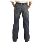 Men's Rock and Roll Denim Relaxed Fit Raised Denim Embroidered Straight Leg Jeans BM0SD04249 - Crazy House Western Wear