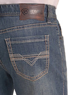 Rock and Roll Men's Relaxed Fit Two Tone Pocket Straight Leg Jeans BM0SD09797