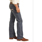 Men's Rock and Roll Denim Regular Fit Rope Stitch Embroidered Straight Boot Jeans BM1PD04252 - Crazy House Western Wear