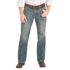 Men's Rock and Roll Denim Medium Wash Pistol Straight Denim Jeans BM1PD08012