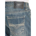 Men's Rock and Roll Regular Fit Classic Rope V Straight Leg Jeans BM1PD08581