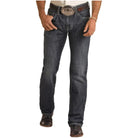 Men's Rock and Roll Denim Regular Fit Dark Wash Stackable Bootcut Jeans BMSPD04251 - Crazy House Western Wear