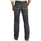 Men's Rock and Roll Denim Regular Fit Dark Wash Stackable Bootcut Jeans BMSPD04251 - Crazy House Western Wear