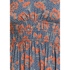 Women's Rock and Roll Floral Print Midi Dress BWD0R08086