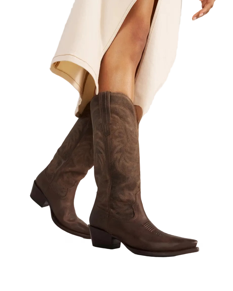 Tecovas Women's Cafe Goat The Annie Snip toe Boots W20007CAF