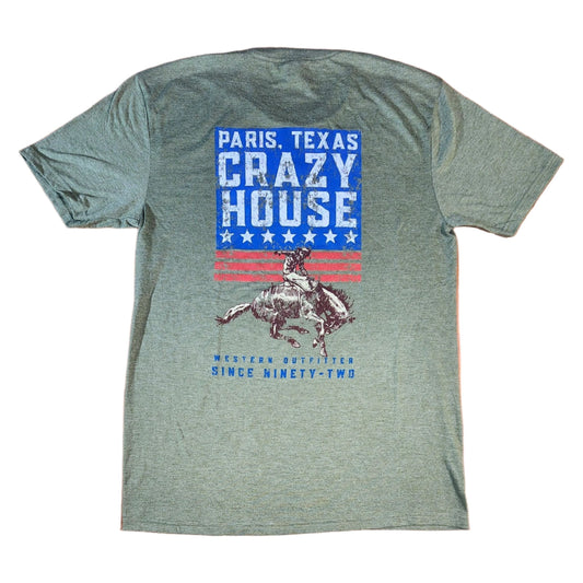 Crazy House Bronc Rider T-Shirt - Crazy House Western Wear