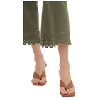 Women's Entro High Waist Ankle Length Olive Green Pants P26396 - Crazy House Western Wear