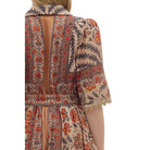 Women's Entro Printed Short Sleeve Mini Dress