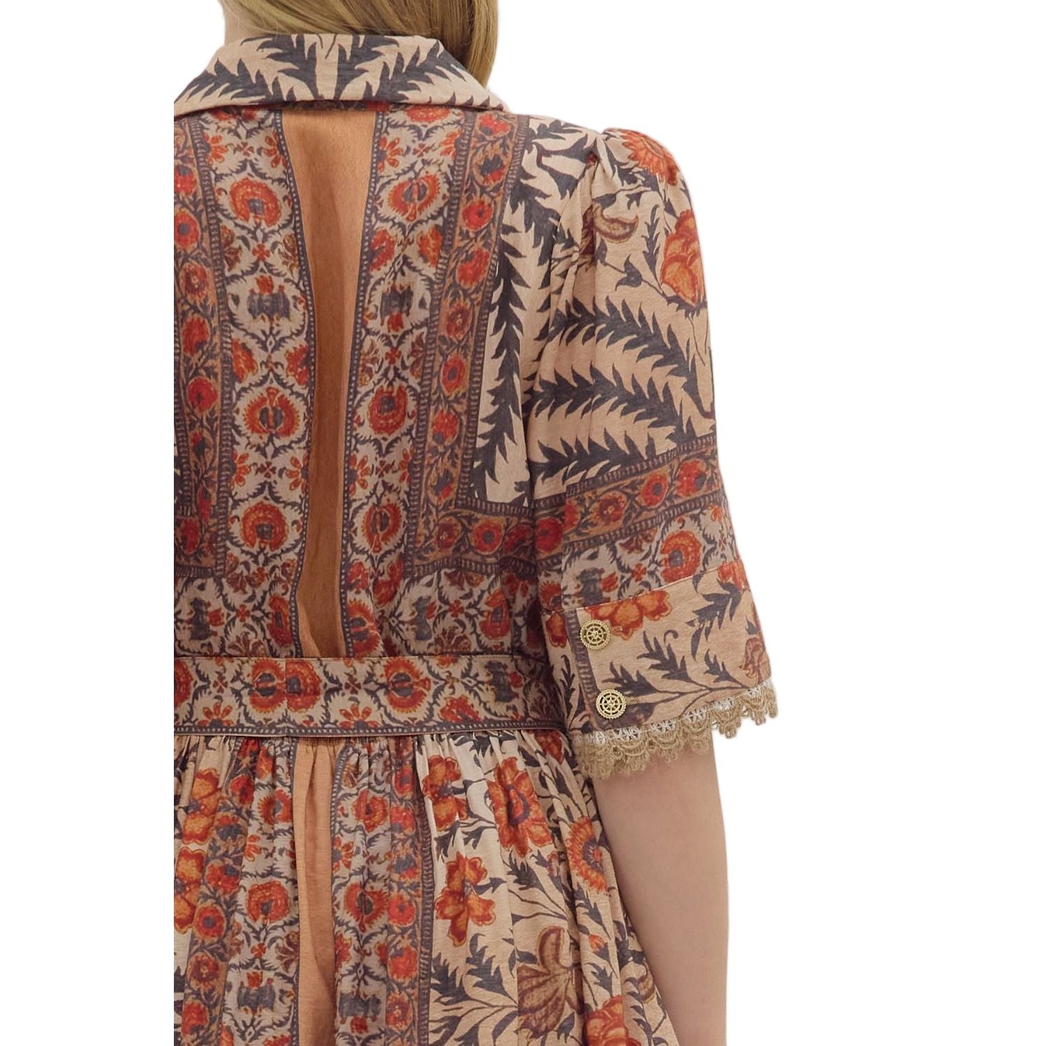 Women's Entro Printed Short Sleeve Mini Dress