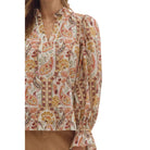 Women's Entro Paisley Print Long Sleeve Blouse T29010