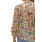 Women's Entro Floral Print 3/4 Sleeve Button Down Top T29041