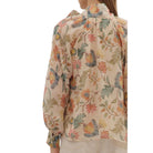 Women's Entro Floral Print Long Sleeve Bow Tie Blouse T29264