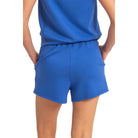 Women's Cobalt Blue Drawstring Waist Shorts DZ26C708-COBL-WB