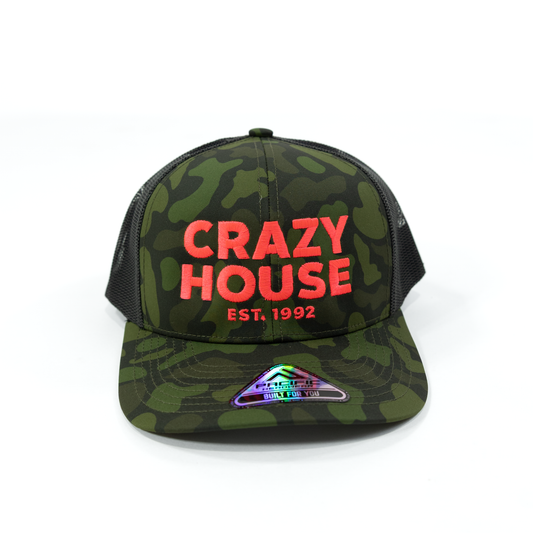 Crazy House Camo Mesh Snapback Cap