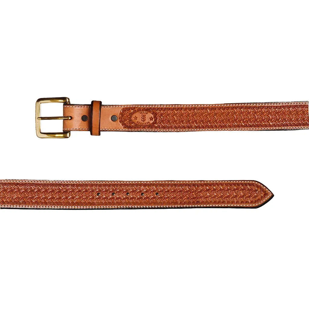 Men's Texas Saddlery Saddle Tan Spider Belt 1W23A