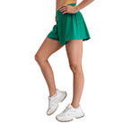 Women's Rae Mode Fresh Green V Crossover Flared Short P6441