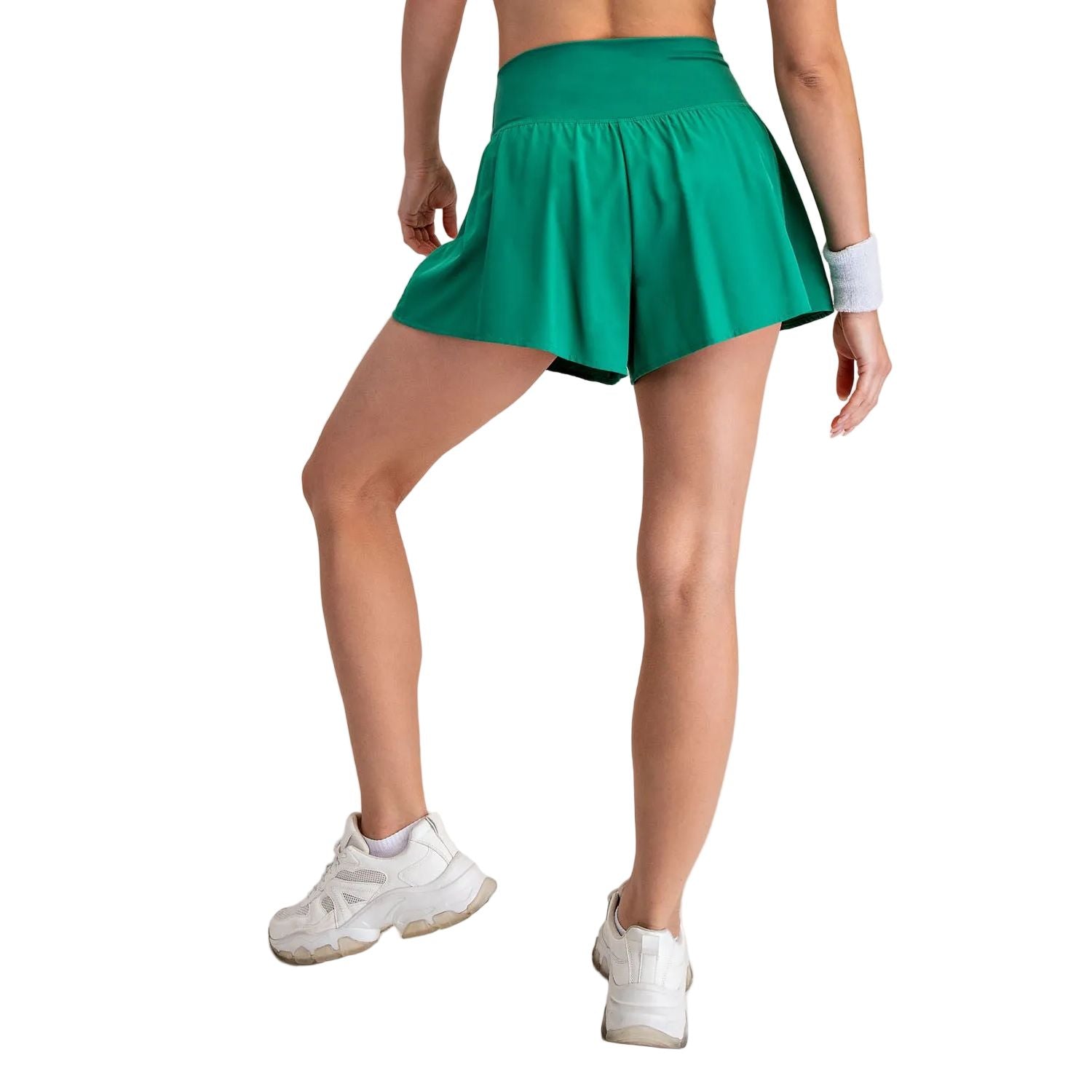 Women's Rae Mode Fresh Green V Crossover Flared Short P6441