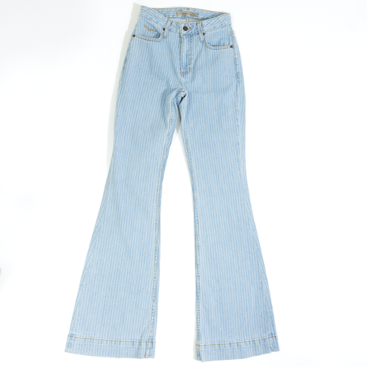 Women's Kimes Ranch Striped Light Wash Denim WJE0000028