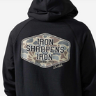 Burlebo Men's Black Iron Sharpens Iron Fleece Hoodie FH-ISI-BLK