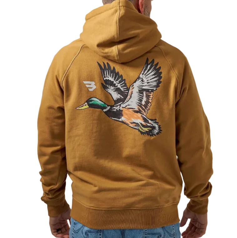 Burlebo Men's Light Brown Fleece Hoodie FH-OTF-LB