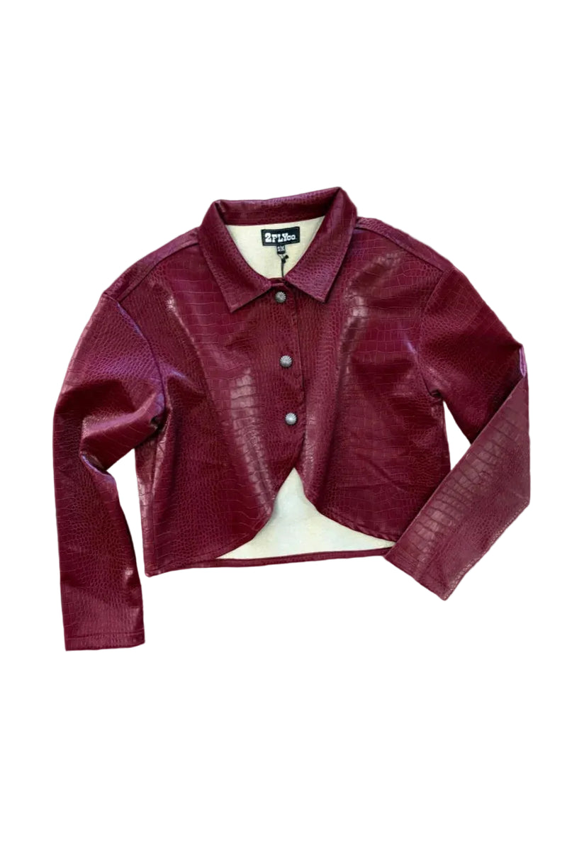 TwoFly Women's Wine Bandita Button Top 