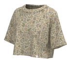 Local Girl Women's Forest Camo Desert Boxy Crop T-shirt L5110000-FCD
