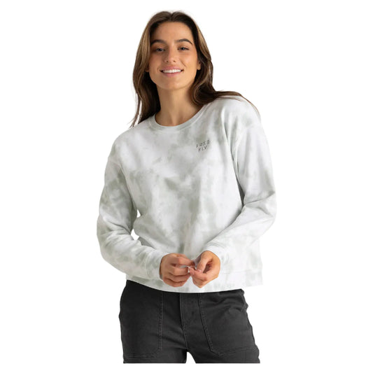 Women's Free Fly Embroidered Logo Fleece Crew WGRLFC-532