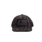 Crazy House Unisex Black Duck Camo Snapback with Jackelope Flag Patch - Crazy House Western Wear