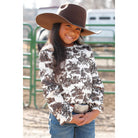 Girl's Cruel Long Sleeve Knit Cream Patterned Shirt CTK8840004