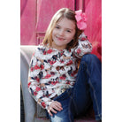 Girl's Cruel Wild Flowers & Horses Long Sleeve Shirt CTK8890003